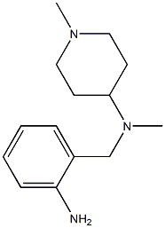 N-[(2-aminophenyl)methyl]-N,1-dimethylpiperidin-4-amine 结构式