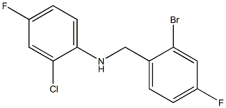 N-[(2-bromo-4-fluorophenyl)methyl]-2-chloro-4-fluoroaniline 结构式