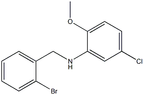 N-[(2-bromophenyl)methyl]-5-chloro-2-methoxyaniline 结构式