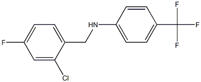 N-[(2-chloro-4-fluorophenyl)methyl]-4-(trifluoromethyl)aniline 结构式