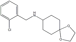 N-[(2-chlorophenyl)methyl]-1,4-dioxaspiro[4.5]decan-8-amine 结构式