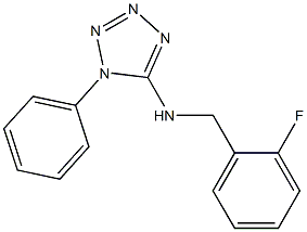 N-[(2-fluorophenyl)methyl]-1-phenyl-1H-1,2,3,4-tetrazol-5-amine 结构式