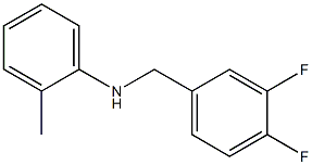 N-[(3,4-difluorophenyl)methyl]-2-methylaniline 结构式