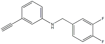 N-[(3,4-difluorophenyl)methyl]-3-ethynylaniline 结构式