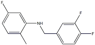 N-[(3,4-difluorophenyl)methyl]-5-fluoro-2-methylaniline 结构式