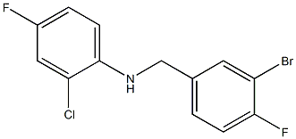 N-[(3-bromo-4-fluorophenyl)methyl]-2-chloro-4-fluoroaniline 结构式