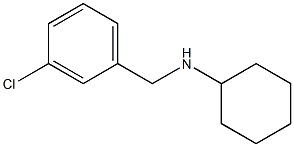 N-[(3-chlorophenyl)methyl]cyclohexanamine 结构式