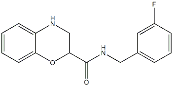 N-[(3-fluorophenyl)methyl]-3,4-dihydro-2H-1,4-benzoxazine-2-carboxamide 结构式