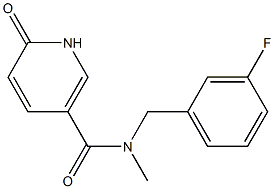 N-[(3-fluorophenyl)methyl]-N-methyl-6-oxo-1,6-dihydropyridine-3-carboxamide 结构式