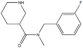 N-[(3-fluorophenyl)methyl]-N-methylpiperidine-3-carboxamide 结构式