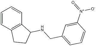 N-[(3-nitrophenyl)methyl]-2,3-dihydro-1H-inden-1-amine 结构式