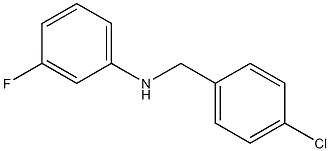 N-[(4-chlorophenyl)methyl]-3-fluoroaniline 结构式