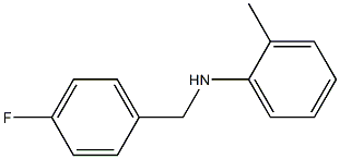 N-[(4-fluorophenyl)methyl]-2-methylaniline 结构式