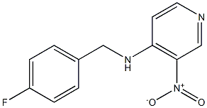 N-[(4-fluorophenyl)methyl]-3-nitropyridin-4-amine 结构式