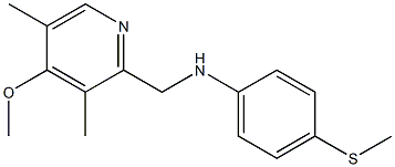 N-[(4-methoxy-3,5-dimethylpyridin-2-yl)methyl]-4-(methylsulfanyl)aniline 结构式