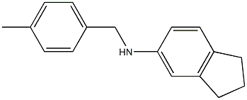 N-[(4-methylphenyl)methyl]-2,3-dihydro-1H-inden-5-amine 结构式