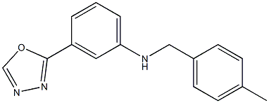 N-[(4-methylphenyl)methyl]-3-(1,3,4-oxadiazol-2-yl)aniline 结构式