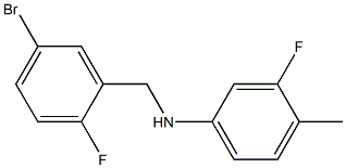 N-[(5-bromo-2-fluorophenyl)methyl]-3-fluoro-4-methylaniline 结构式