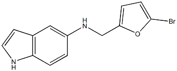 N-[(5-bromofuran-2-yl)methyl]-1H-indol-5-amine 结构式