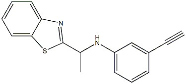 N-[1-(1,3-benzothiazol-2-yl)ethyl]-3-ethynylaniline 结构式