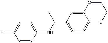 N-[1-(2,3-dihydro-1,4-benzodioxin-6-yl)ethyl]-4-fluoroaniline 结构式