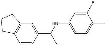 N-[1-(2,3-dihydro-1H-inden-5-yl)ethyl]-3-fluoro-4-methylaniline 结构式