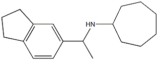 N-[1-(2,3-dihydro-1H-inden-5-yl)ethyl]cycloheptanamine 结构式