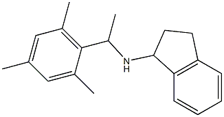 N-[1-(2,4,6-trimethylphenyl)ethyl]-2,3-dihydro-1H-inden-1-amine 结构式