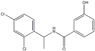 N-[1-(2,4-dichlorophenyl)ethyl]-3-hydroxybenzamide 结构式