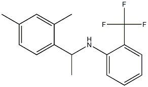 N-[1-(2,4-dimethylphenyl)ethyl]-2-(trifluoromethyl)aniline 结构式