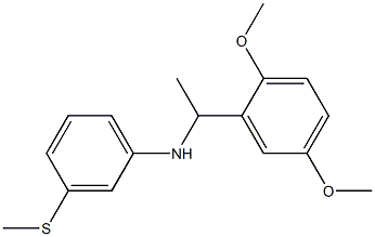 N-[1-(2,5-dimethoxyphenyl)ethyl]-3-(methylsulfanyl)aniline 结构式