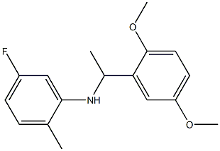 N-[1-(2,5-dimethoxyphenyl)ethyl]-5-fluoro-2-methylaniline 结构式