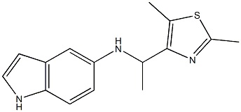 N-[1-(2,5-dimethyl-1,3-thiazol-4-yl)ethyl]-1H-indol-5-amine 结构式