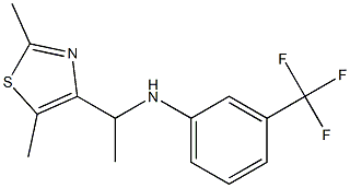 N-[1-(2,5-dimethyl-1,3-thiazol-4-yl)ethyl]-3-(trifluoromethyl)aniline 结构式