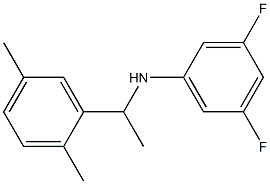 N-[1-(2,5-dimethylphenyl)ethyl]-3,5-difluoroaniline 结构式