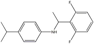 N-[1-(2,6-difluorophenyl)ethyl]-4-(propan-2-yl)aniline 结构式