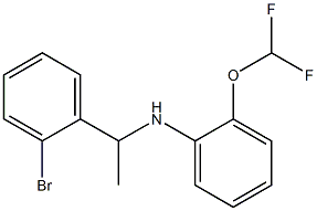 N-[1-(2-bromophenyl)ethyl]-2-(difluoromethoxy)aniline 结构式