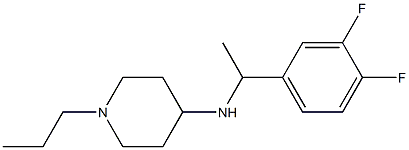 N-[1-(3,4-difluorophenyl)ethyl]-1-propylpiperidin-4-amine 结构式