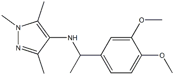 N-[1-(3,4-dimethoxyphenyl)ethyl]-1,3,5-trimethyl-1H-pyrazol-4-amine 结构式