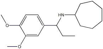 N-[1-(3,4-dimethoxyphenyl)propyl]cycloheptanamine 结构式