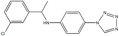 N-[1-(3-chlorophenyl)ethyl]-4-(1H-1,2,3,4-tetrazol-1-yl)aniline 结构式