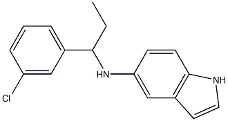 N-[1-(3-chlorophenyl)propyl]-1H-indol-5-amine 结构式