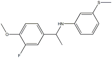 N-[1-(3-fluoro-4-methoxyphenyl)ethyl]-3-(methylsulfanyl)aniline 结构式