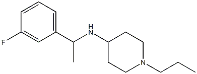 N-[1-(3-fluorophenyl)ethyl]-1-propylpiperidin-4-amine 结构式