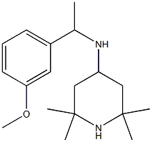 N-[1-(3-methoxyphenyl)ethyl]-2,2,6,6-tetramethylpiperidin-4-amine 结构式