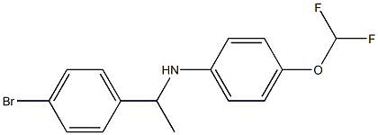 N-[1-(4-bromophenyl)ethyl]-4-(difluoromethoxy)aniline 结构式