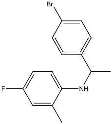 N-[1-(4-bromophenyl)ethyl]-4-fluoro-2-methylaniline 结构式