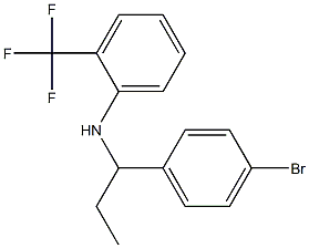 N-[1-(4-bromophenyl)propyl]-2-(trifluoromethyl)aniline 结构式