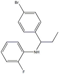 N-[1-(4-bromophenyl)propyl]-2-fluoroaniline 结构式