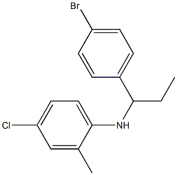 N-[1-(4-bromophenyl)propyl]-4-chloro-2-methylaniline 结构式